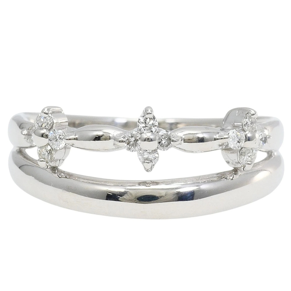 VINTAGE 18K (18-karat white gold) ring, 1 diamond (0.13ct)